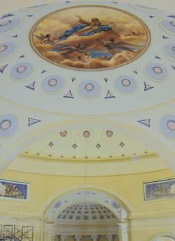 
                    The oculus  of the church.
                                            (Basilica of the Assumption Historic Trust, Inc.)
                                        