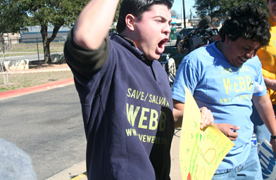 
                    Luis Orozco, an alum of Webb Middle School, is now fighting to keep the school open.
                                            (Michael May)
                                        