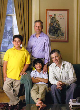 
                    Jesse Green and his family. From left to right: Erez the bar mitzvah boy, his younger brother Lucas, Andy and Jesse.
                                            (Jesse Green)
                                        