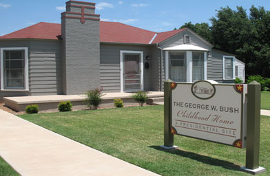 
                    The exterior of the George W. Bush Childhood Home in Midland, Texas which opened to the public on April 12, 2006.
                                            (Katy Floyd)
                                        