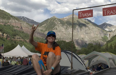 
                    A member of the compost crew for the 2007 Telluride Bluegrass Festival.
                                            (Benko Photographics)
                                        
