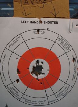 
                    A shooting target at Bob's Tactical Shooting Range.
                                            (Tim Terway)
                                        