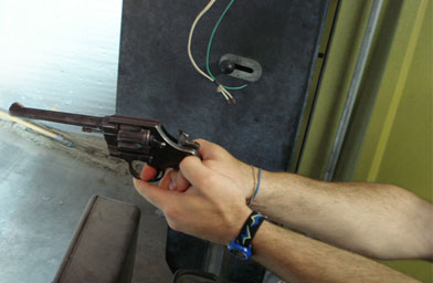 
                    Sean, Nick and Tim started off with this .22 revolver.
                                            (Nick van der Kolk)
                                        