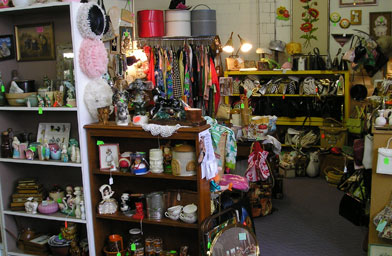 
                    Terri sells antique purses out of this booth on the weekends.
                                            (Terri Echtenkamp)
                                        