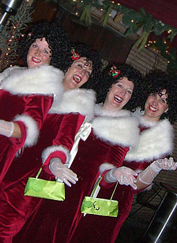 
                    Nye's Christmas Party 2006 (left to right: Mimi, Delna, CindyLee, Babs).
                                            (Cynthia Ryan)
                                        