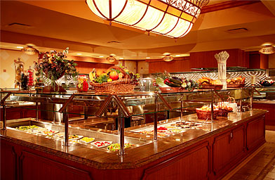 
                    A sumptuous spread is the subject of a Golden Nugget Hotel and Casino promotional photo.
Photos courtesy of The Golden Nugget Hotel and Casino, Las Vegas.
                                        