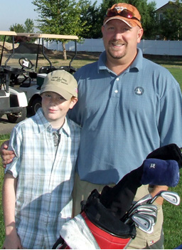 
                    Chris and his nephew Braeden at a golf tournament.
                                            (Photos courtesy of: Chris McNaught)
                                        