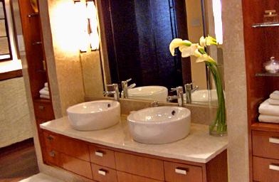 
                    The bathrooms feature his and her sinks.
                                            (Michael May)
                                        