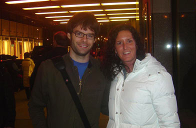 
                    "Saturday Night Live" cast member Bill Hader with stand-by line first timer Heather Augar.
                                            (Sean Cole)
                                        