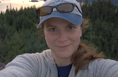 
                    A self portrait from late summer, 2005 on top of Pederson Hill. It was taken before Weigel's hair fell out during cancer recurrence, which, unbeknownst to me yet,  was right around the corner.
                                            (Beth Weigel)
                                        