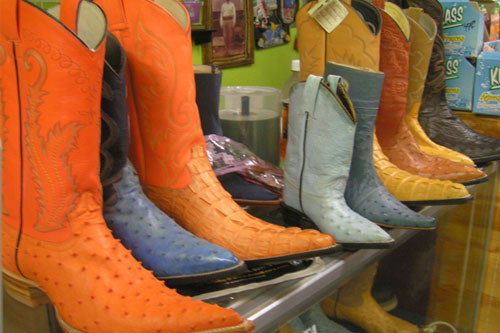 
                    In addition to supplying tortillas to restaurants and meat markets throughout the area, Tortilleria Lupita also sells Mexican boots in the latest styles and colors.
                                            (Scott Gurian)
                                        