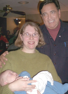 
                    Baby William and mom Lauren caught Bill Richardson while the N.M. governor was stumping in Boone, Iowa, on Dec., 27, 2007.
                                            (Michael McNarney)
                                        