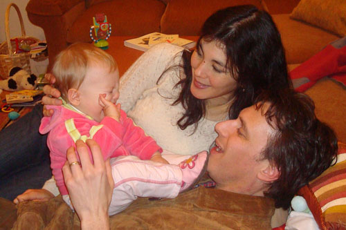 
                    Bill Radke, wife Sara Bowen, 1-year-old daughter Susanna.
                                            (Barb Liang)
                                        