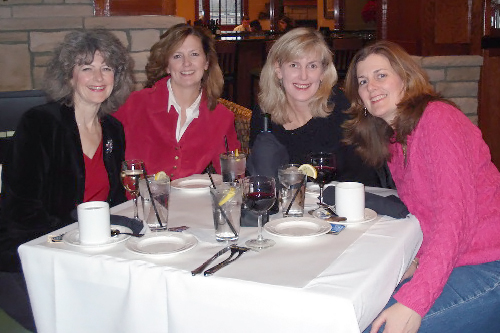 
                    The McNulty sisters' dinner out during Christmas, 2006. The sisters took time out to honor their mother Marie. From left to right: Colleen, Ann, Eileen, Maureen.
                                            (Courtesy Maureen Saxton)
                                        