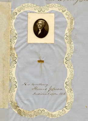 
                    Third president Thomas Jefferson's preserved hair.
                                            (Courtesy the Academy of Natural Sciences of Philadelphia)
                                        