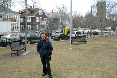 
                    Nickisch at a local park in his neighborhood of Jamaica Plain, Boston.
                                            (Courtesy Curt Nickisch)
                                        