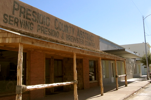 
                    The Presidio County Abstract building is evocative of iconic western movies. It houses a real estate operation and, according to Joani Marginoeot at the Marfa Chamber of Commerce, it is as old as it looks.
                                            (Neille Ilel)
                                        