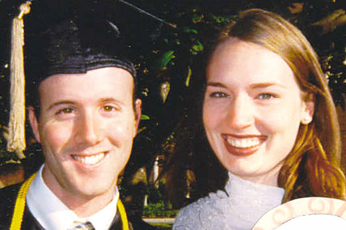 
                    Lyndsay and Thomas Grimes at his 2003 college graduation.
                                            (Courtesy Thomas Grimes)
                                        