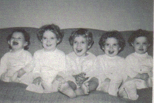 
                    The Grindle sisters in 1961: (from left) Jill, Jan, Deb, Gay and Kim.
                                            (Courtesy Kim Hershberger)
                                        
