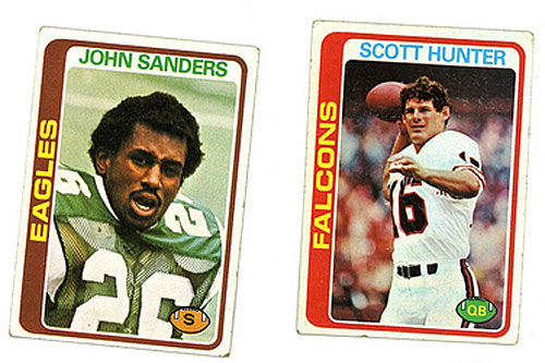 
                    The combined value of these two football trading cards...
                                            (John Moe)
                                        