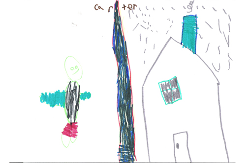 
                    This is how young Carter drew spring.
                                            (Courtesy Grandville Christian School)
                                        
