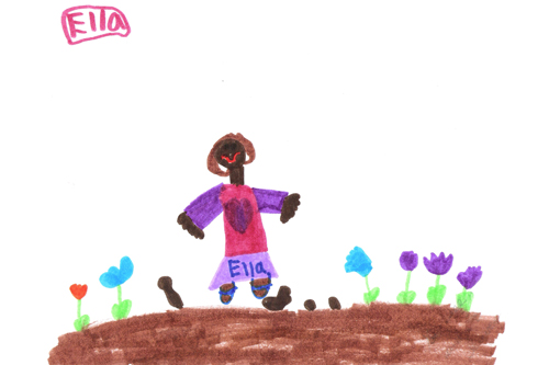 
                    Ella's spring picture finds her in a field of flowers.
                                            (Courtesy Grandville Christian School)
                                        