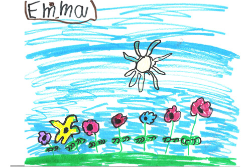 
                    Emma, like Ella, sees spring as a field full of flowers.
                                            (Courtesy Grandville Christian School)
                                        