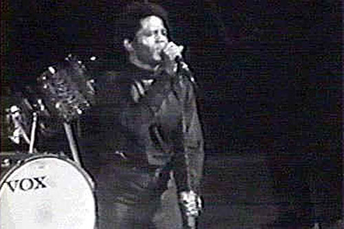 
                    A grainy image taken from the live broadcast of James Brown's April 5, 1968 performance at Boston Gardens.
                                            (WBGH Boston)
                                        