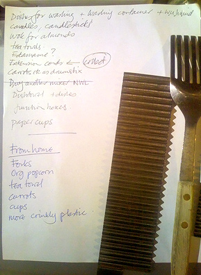 
                    A list of the kitchen instruments included in "Musica a'la Mode."
                                            (Josh Rogosin)
                                        