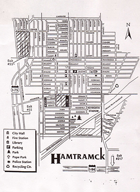 
                    A map of Hamtramck, Mich.
                                            (Courtesy JRJ Consulting)
                                        