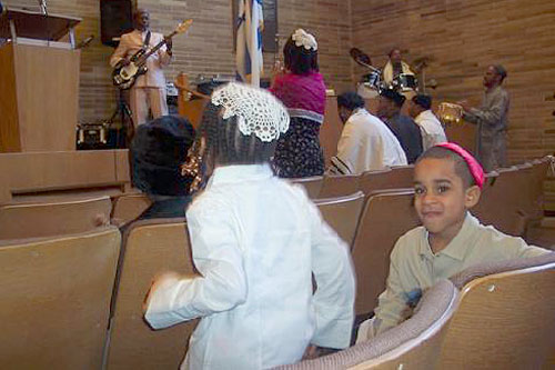 
                    A live band often plays during services at Temple Beth Shalom.
                                            (Photo courtesy Temple Beth Shalom)
                                        