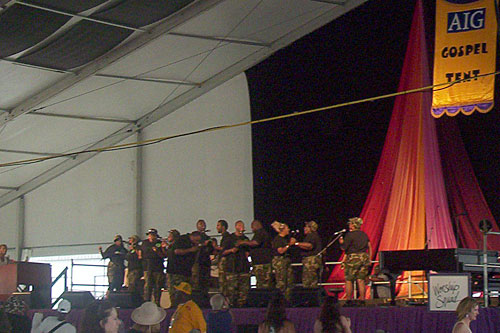 
                    The Worship Squad performs in the Gospel Tent at the New Orleans Jazz and Heritage Festival, April 26, 2008.
                                            (Lawrence Lanahan)
                                        