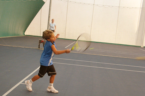 
                    Jan plays against boys who are 8 to 10 years old. His parents say he first showed interest in tennis when he was just six months old. He started training with Patrick Mouratoglou at 4.
                                            (Rene Gutel)
                                        