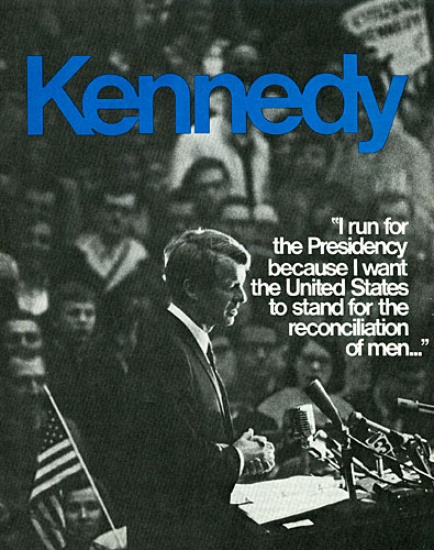 
                    Front cover of a four-page campaign flyer for Robert Kennedy's bid for president.
                                            (Courtesy Brad Robideau)
                                        