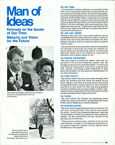 
                    Page two of a four-page campaign flyer for Robert Kennedy's bid for president.
                                            (Courtesy Brad Robideau)
                                        
