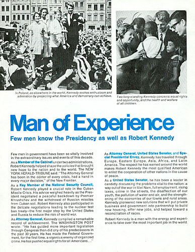
                    Page three of a four-page campaign flyer for Robert Kennedy's bid for president.
                                            (Courtesy Brad Robideau)
                                        