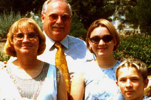 
                    The Keith Family in 1997 -- left to right: Vikke Keith, Donovan Keith, Donn Keith and Tamara Keith.  Because Donn is a photographer, it is rare to find a Keith family photo with him in it.
                                            (Courtesy Keith Family)
                                        