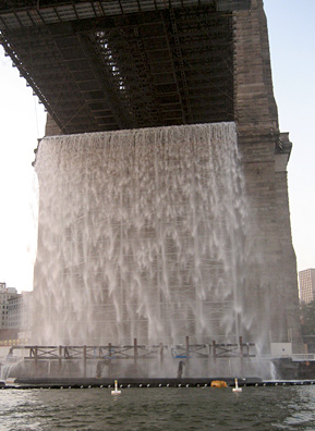 
                    The completed Brooklyn waterfall.
                                            (Bernstein Photography)
                                        