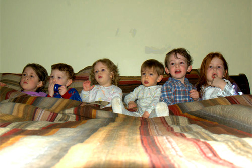 
                    From left: Hilary, Ronan, Gretchen, Aaron, Declan, Erika
                                            (Keri Fisher)
                                        