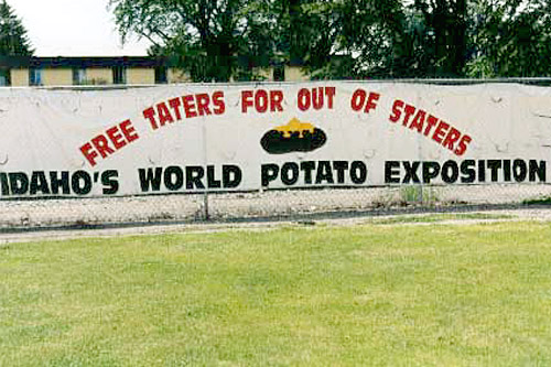 
                    The draw of free taters was irresistible to the Keith family as they drove through Idaho.
                                            (Tamara Keith)
                                        