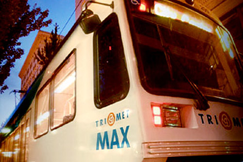 
                    A light rail MAX train in Portland, Ore.
                                            (Courtesy Tri-County Metropolitan Transportation District of Oregon)
                                        