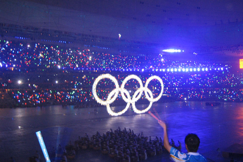 
                    The Beijing Olympics opening ceremony.
                                            (Alice Mong)
                                        