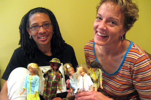 
                    Des and her co-worker, Nanci Olesen, gather at Nanci's Minneapolis house to play Barbies. The two women are about the same age as Barbie, who was created in 1959.
                                            (Nancy Rosenbaum)
                                        