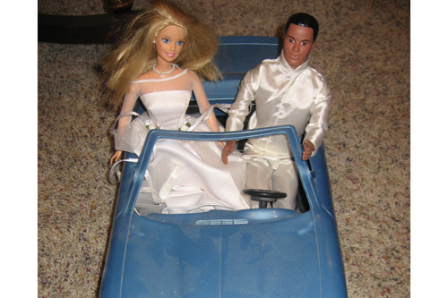 
                    Ken and Barbie are late for the the wedding.
                                            (Nancy Rosenbaum)
                                        