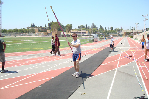 
                    Charlie gets ready for another attempt at the pole vault.
                                            (Charlie Schroeder)
                                        