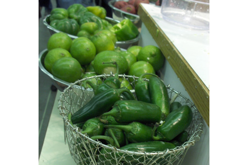 
                    Jalapenos, limes and bell peppers.  Waiting to be turned into salsa.
                                            (Marc Sanchez)
                                        