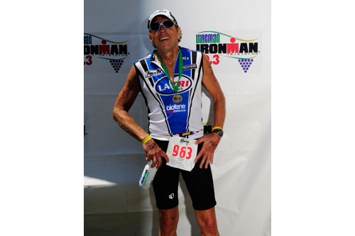 
                    At the finish of the Vineman Ironman 70.3.
                                            (George Chambers, Jr.)
                                        