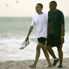 Obama on Kailua Beach