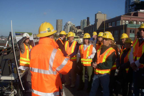 
                    During the annual closure of the viaduct WSDOT offers public tours to educate residents about the issues facing the aging structure.
                                            (Jim Gates)
                                        