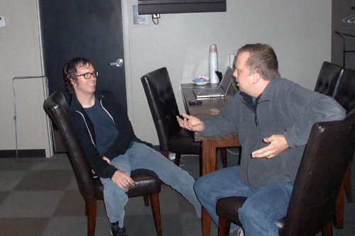 
                    John Moe talks shop with Ben Folds.
                                            (Marc Sanchez)
                                        
